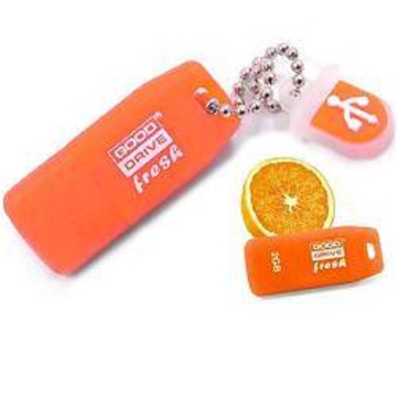 Оригинальная подарочная флешка Goodram 2GB Fresh Orange (аромат апельсина)