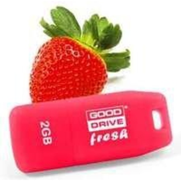 Оригинальная подарочная флешка Goodram 2GB Fresh Strawberry (аромат клубники)