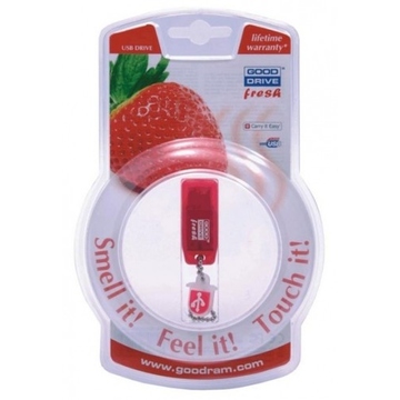Оригинальная подарочная флешка Goodram 4GB Fresh Strawberry (аромат клубники)