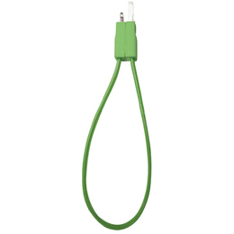 Кабель PQI i-Cable Flat 20 Green (USB-Lightning, 20см., плоский, с замком)