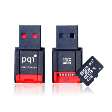  MicroSDHC 08Гб PQI Класс 6 (USB ридер М722)