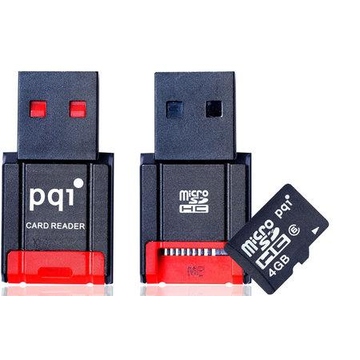  MicroSDHC 04Гб PQI Класс 6 (USB ридер М722)