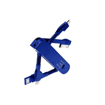 Кабель Present 3 in 1 Blue (USB/MicroUSB/Lightning)