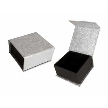 Коробка Present Paper FB1105 Silver Black (картон, на магните, 65х63х35мм)