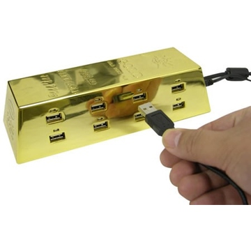 USB-хаб Present Ingot Gold (золотой слиток, на 8 гнезд)