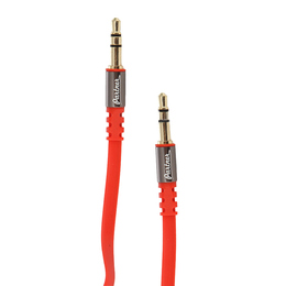 Кабель Partner AUX Red (3.5mm-3.5mm, 1.2m, плоский)