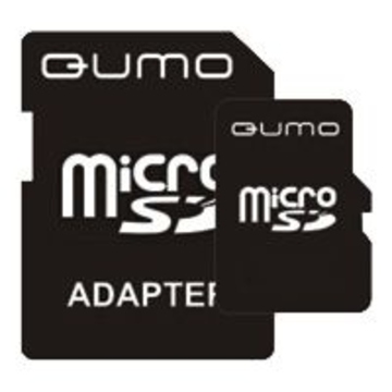  MicroSDHC 16Гб QUMO Класс 2 (адаптер)