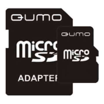 MicroSDHC 08Гб QUMO Класс 2 (адаптер)