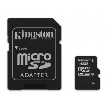  MicroSDHC 04Гб Kingston Класс 10 (адаптер)