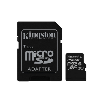  MicroSDXC 256Гб Kingston Класс 10 UHS-I 45MB/s (адаптер)