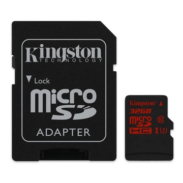 MicroSDHC 32Гб Kingston Класс 10 UHS-I U3 (адаптер)