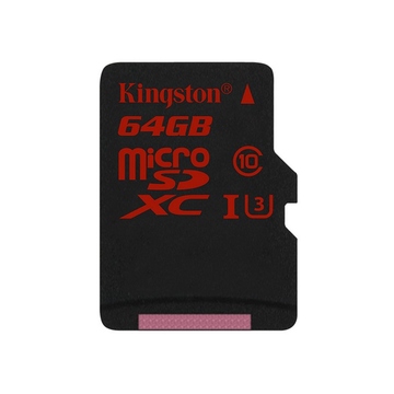  MicroSDXC 64Гб Kingston Класс 10 UHS-I U3 (адаптер)