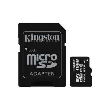  MicroSDHC 16Гб Kingston Класс 10 Industrial Temp (адаптер)