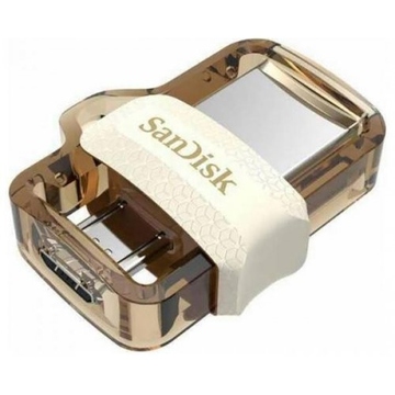 Флешка USB 3.0 Sandisk Ultra Dual Android m3.0 OTG 32Гб White Gold