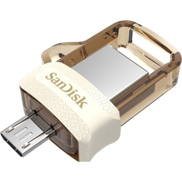 Флешка USB 3.0 Sandisk Ultra Dual Android m3.0 OTG 64 гб White Gold