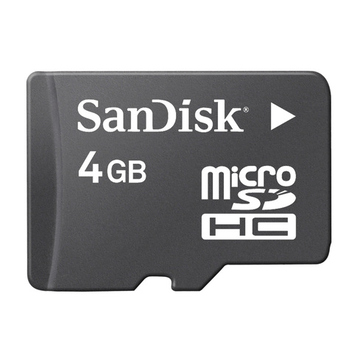  MicroSDHC 04Гб Sandisk Класс 2 (адаптер)
