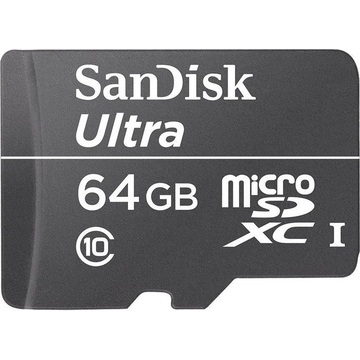  MicroSDXC 64Гб Sandisk Класс 10 UHS-I Ultra (без адаптера)