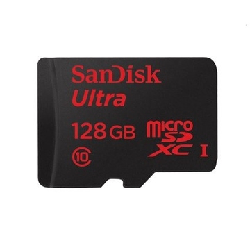  MicroSDXC 128Гб Sandisk Класс 10 UHS-I Ultra Android (адаптер)