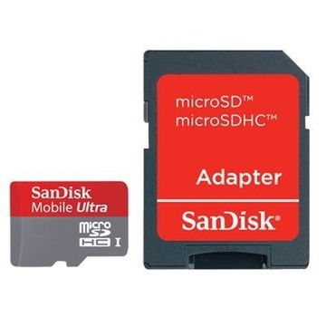  MicroSDHC 08Гб Sandisk (Mobile Ultra, 200x, адаптер)