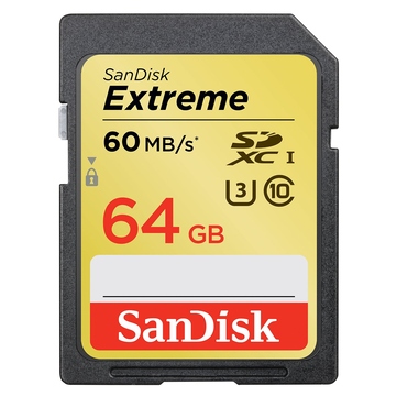  SDXC 64Гб Sandisk Класс 10 UHS-I U3 Extreme