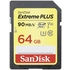  SDXC 64Гб Sandisk Класс 10 UHS-I U3 Extreme Plus 90 Mb/s