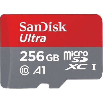  MicroSDXC 256Гб Sandisk Класс 10 UHS-I Ultra Android A1 95MB/s (адаптер)