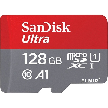  MicroSDXC 128Гб Sandisk Class 10 UHS-I Ultra 100MB/s (адаптер)