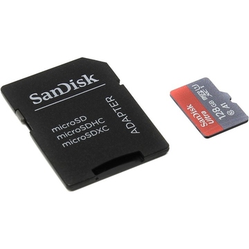  MicroSDXC 128Гб Sandisk Class 10 UHS-I A1 Ultra 100MB/s (адаптер)