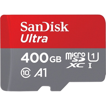  MicroSDXC 400Гб Sandisk Class 10 UHS-I A1 Ultra 100MB/s (адаптер)