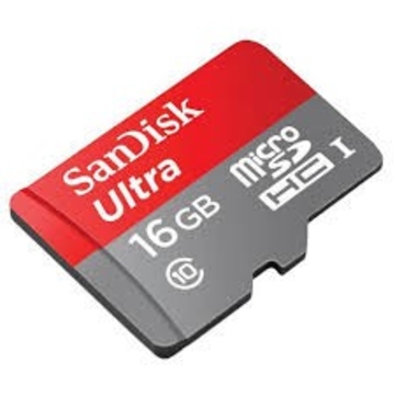  MicroSDHC 16Гб Sandisk Класс 10 UHS-I Ultra 48MB/s (адаптер)