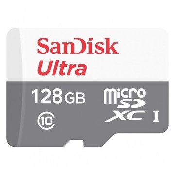  MicroSDXC 128Гб Sandisk Класс 10 UHS-I Ultra Android 48MB/s (адаптер)