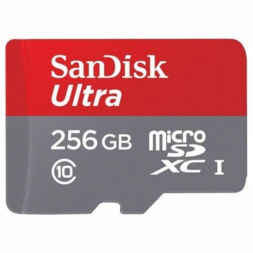  MicroSDXC 256Гб Sandisk Класс 10 UHS-I Ultra Android 95MB/s (адаптер)