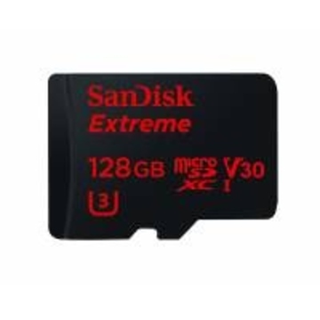  MicroSDXC 128Гб Sandisk Класс 10 UHS-I V30 U3 Extreme 100MB/s (адаптер)