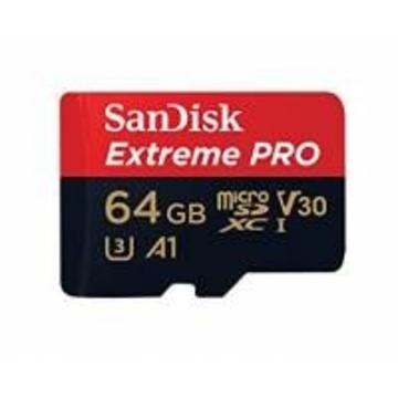  MicroSDXC 64Гб Sandisk Класс 10 UHS-I V30 U3 Extreme Pro 100MB/s (адаптер)