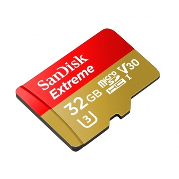 MicroSDHC 32Гб Sandisk Класс 10 UHS-I U3 Extreme for Action Cameras 90MB/s 2-Pack (адаптер)