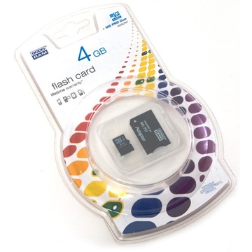  MicroSDHC 16Гб Goodram Класс 4 (адаптер)