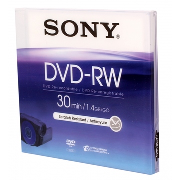 miniDVD+RW Sony Slim Case 1шт (1.4GB, 30мин)