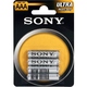 Батарейка Sony New Ultra R03NUB4A (солевая, R03 (AAA), 1.5 В, 4 шт., в блистере, 48/192/39360, срок хранения 3 года)