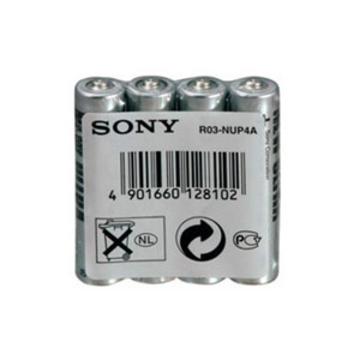 Батарейка Sony New Ultra R03NUP4A (солевая, R03 (AAA), 1.5 В, 4 шт., в пленке, 40/400/60800, срок хранения  3 года)