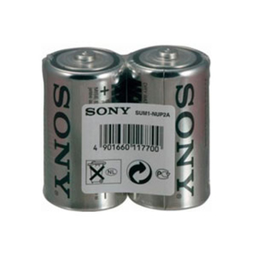 Батарейка Sony NEW ULTRA SUM1NUP2A (солевая, R20 (D), 1.5 В, 2 шт., в пленке, 24/120/5760, срок хранения 3 года)