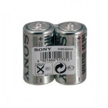 Батарейка Sony NEW ULTRA SUM2NUP2A (солевая, R14 (С), 1.5 В, 2 шт., в пленке, 24/120/10560, срок хранения  3 года)