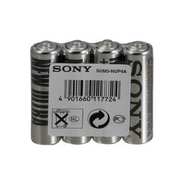 Батарейка Sony NEW ULTRA SUM3NUP4A (солевая, R6 (AA), 1.5 В, 4 шт., в пленке, 40/400/27200, срок хранения 7 лет)