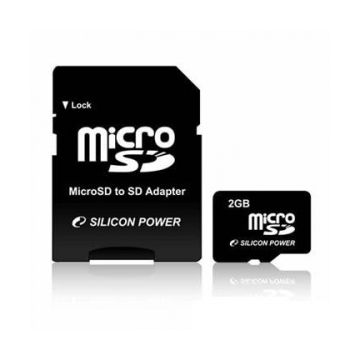  MicroSD 02Гб Silicon Power (адаптер)