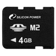  Memory Stick micro (M2) 04Гб Silicon Power (адаптер)