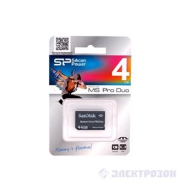  Memory Stick Pro Duo 04Гб Silicon Power (без адаптера )