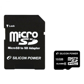  MicroSDHC 32Гб Silicon Power Класс 4 (адаптер)