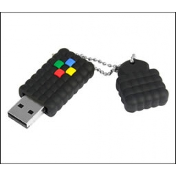 Оригинальная подарочная флешка SuperTalent RB-B 4GB (рифленый тетрис - начало первого уровня)