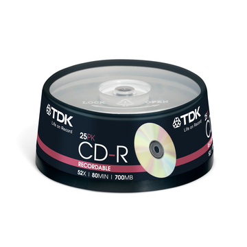 CD-R TDK Cake Box 25шт (700MB, 52x)