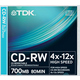 CD-RW TDK Slim Case 5шт (700MB, 4x-12x)