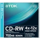 CD-RW TDK Slim Case 10шт (700MB, 4x-12x)